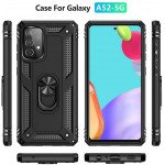 Wholesale Tech Armor Ring Stand Grip Case with Metal Plate for Samsung Galaxy A52 5G (Black)